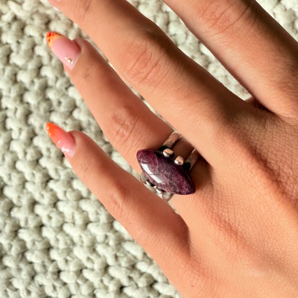 Sterling silver Ruby Ring size 5.5